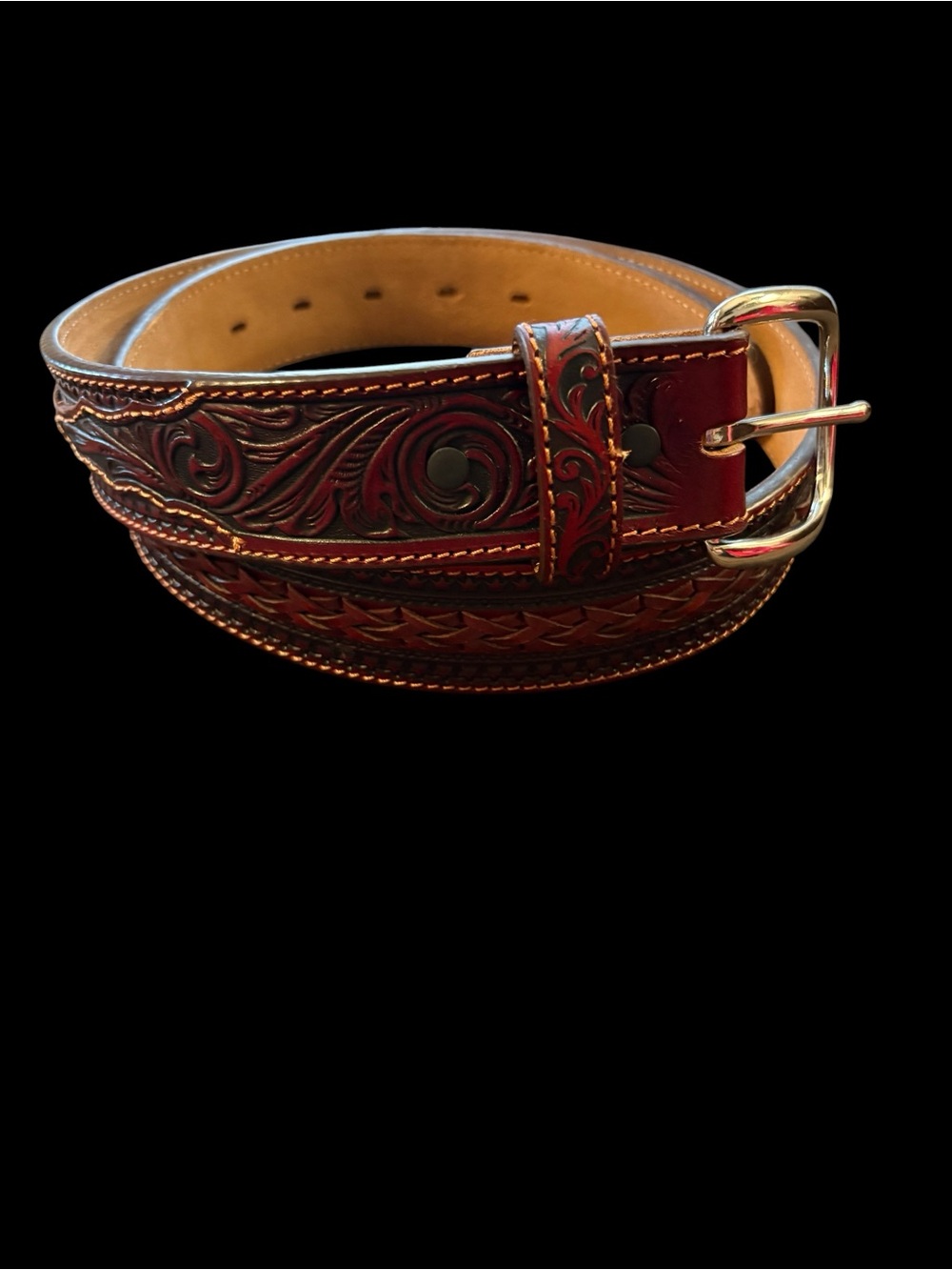 Tony Lama PUEBLO LACE Leather
Belt Size 36 C42494 NWT